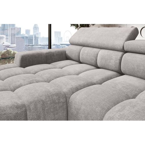 Canapé d'angle relax AUGUSTIN méridienne gauche blanc cassé