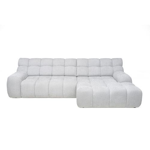 Canapé d'angle relax COCOON méridienne droit gris clair