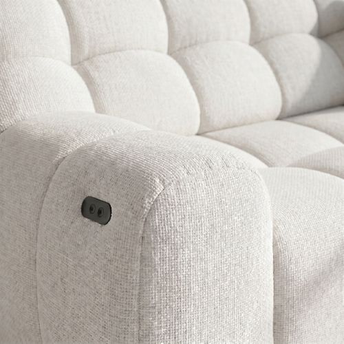 Canapé d'angle relax COCOON méridienne droit blanc cassé vue détaillée