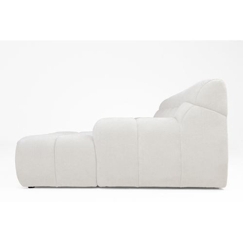 Canapé d'angle relax COCOON méridienne droit blanc cassé vue de profil