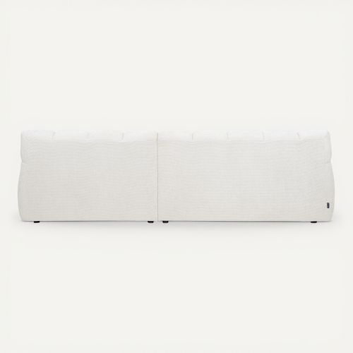 Canapé d'angle relax COCOON méridienne droit blanc cassé vue de derrière