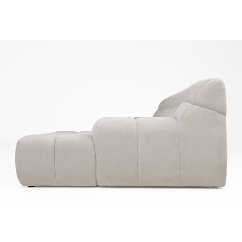 Canapé d'angle relax COCOON méridienne droit tissu beige vue de profil