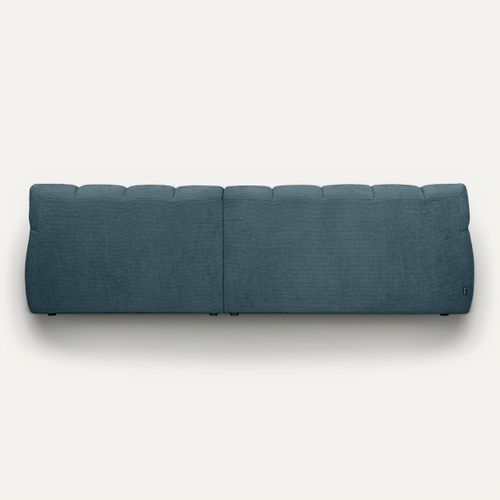 Canapé d'angle relax COCOON méridienne droit bleu clair vue de derrière