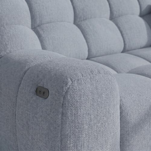 Canapé d'angle relax COCOON méridienne droit tissu gris vue détaillée
