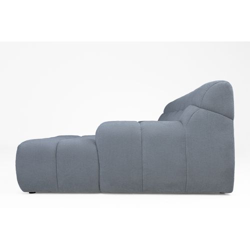 Canapé d'angle relax COCOON méridienne droit tissu gris vue de profil