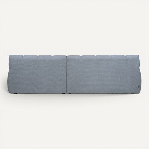 Canapé d'angle relax COCOON méridienne droit tissu gris vue de derrière