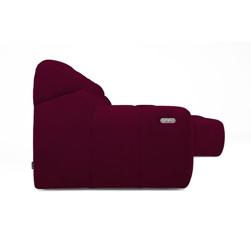Canapé d'angle relax COCOON méridienne droit bordeaux vue accessoires