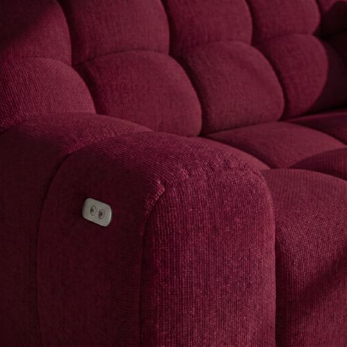 Canapé d'angle relax COCOON méridienne droit bordeaux vue détaillée