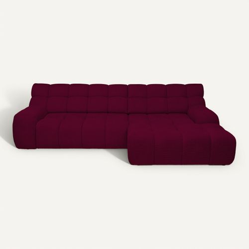 Canapé d'angle relax COCOON méridienne droit bordeaux vue de face