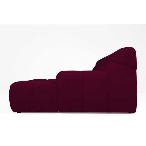 Canapé d'angle relax COCOON méridienne droit bordeaux vue de profil
