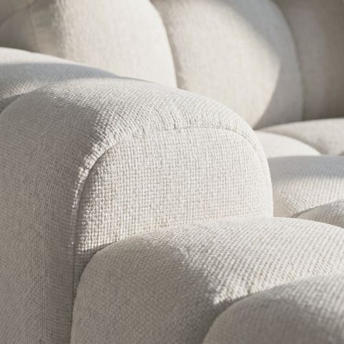 Canapé d'angle relax COCOON méridienne gauche tissu beige vue détaillée