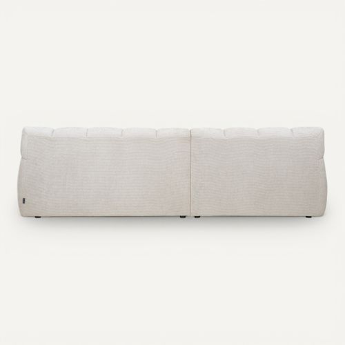 Canapé d'angle relax COCOON méridienne gauche tissu beige vue de derrière