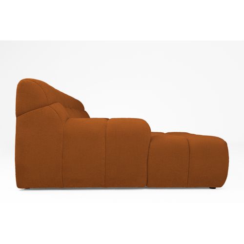 Canapé d'angle relax COCOON méridienne gauche terra cotta vue de profil