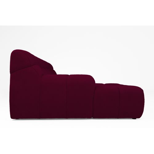 Canapé d'angle relax COCOON méridienne gauche bordeaux vue de profil