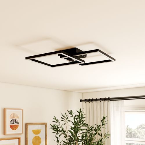 Plafonnier LED L. 40 cm ANDREA Noir vue d'ambiance 1