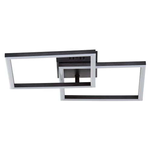 Plafonnier LED L. 40 cm ANDREA Noir vue de face