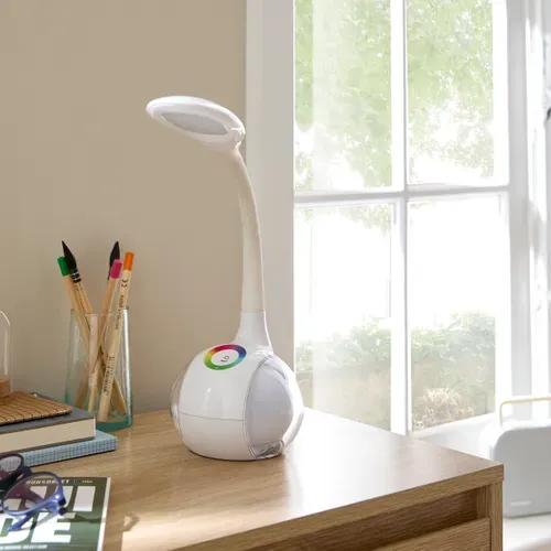 Lampe de bureau LED H. 34 cm DANA Blanche vue d'ambiance 1