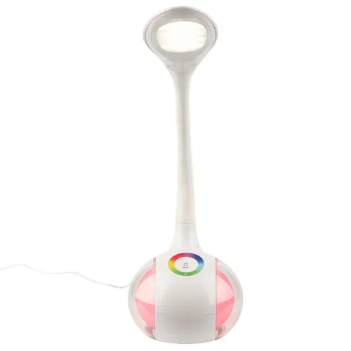 Lampe de bureau LED H. 34 cm DANA Blanche vue de face