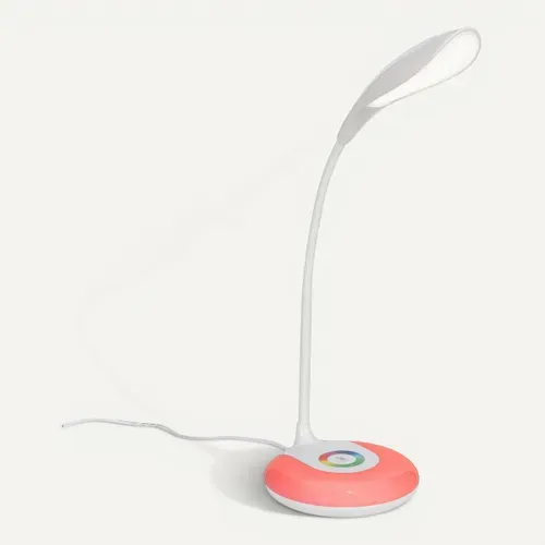 Lampe de bureau H. 48 cm MILA Blanche vue 3/4