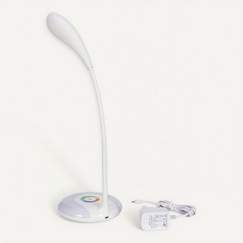 Lampe de bureau H. 48 cm MILA Blanche vue de derrière