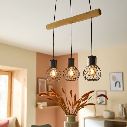 Suspension métal L. 50 cm KAVI Noire