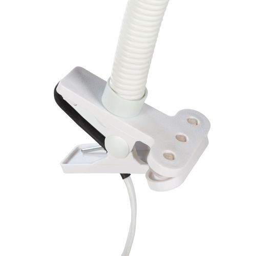 Lampe pince de bureau H. 45 cm ALPHA Blanche vue accessoires