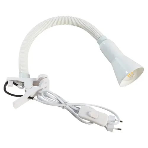 Lampe pince de bureau H. 45 cm ALPHA Blanche
