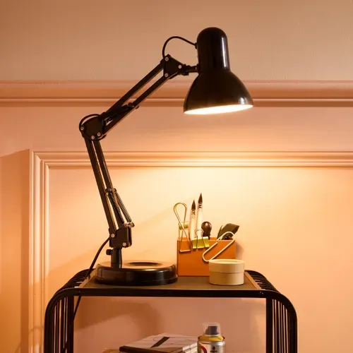 Lampe de bureau H. 50 cm ARCHI Noire