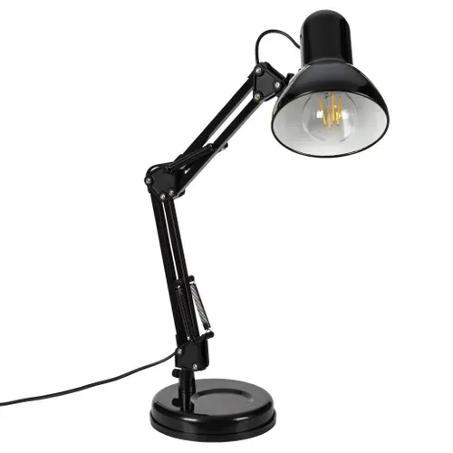 Lampe de bureau H. 50 cm ARCHI Noire vue 3/4