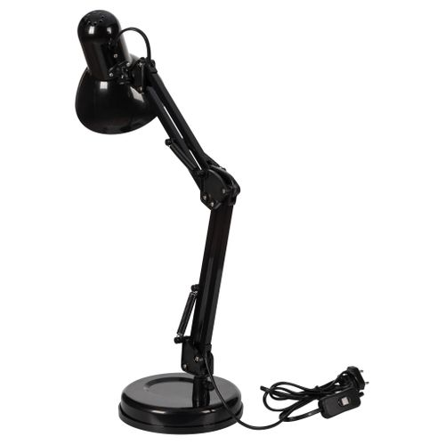Lampe de bureau H. 50 cm ARCHI Noire vue de derrière