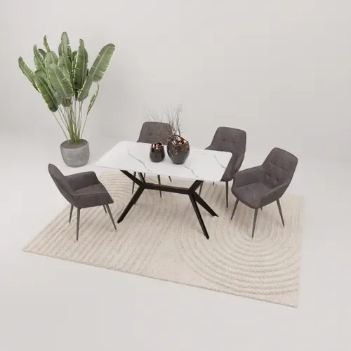 Table céramique L. 120 ARIA Blanc