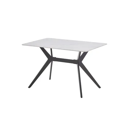 Table céramique L. 120 ARIA Blanc vue de profil