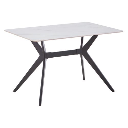 Table céramique L. 120 ARIA Blanc vue 3/4