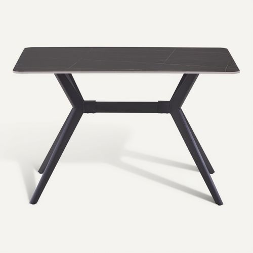 Table céramique L. 120 ARIA Noir vue de face