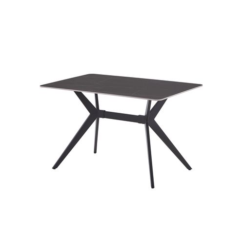 Table céramique L. 120 ARIA Noir vue de profil