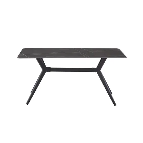 Table céramique L. 160 ARIA Noir vue de face