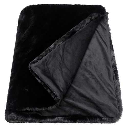 Plaid 150x200 cm JACOB Noir vue de face