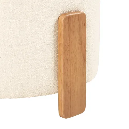 Pouf H. 36 cm BOUCLE Blanc vue accessoires