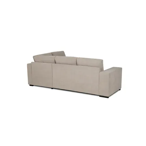 Canapé d'angle méridienne MARION tissu taupe vue de derrière