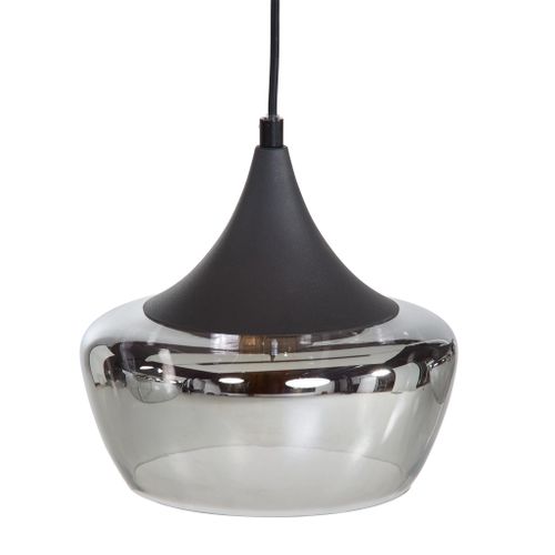 Suspension 3 lumières L. 80 cm NEBULA Noire vue détaillée