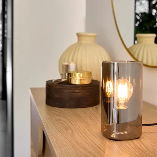Lampe à poser H. 20 cm FUMEA Noire fumé vue d'ambiance 1