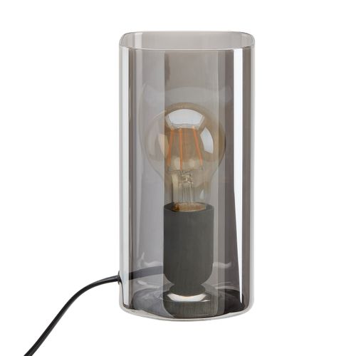 Lampe à poser H. 20 cm FUMEA Noire fumé vue de face