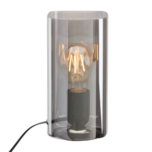 Lampe à poser H. 20 cm FUMEA Noire fumé