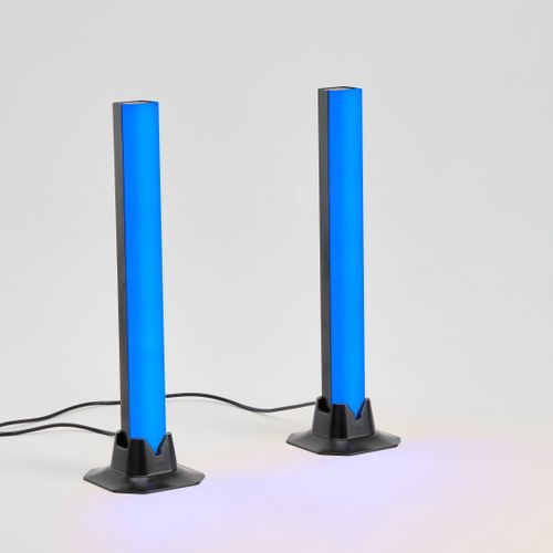 2 barres lumineuses LED H.25cm - Noire