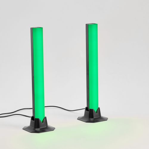 2 barres lumineuses LED H.25cm - Noire