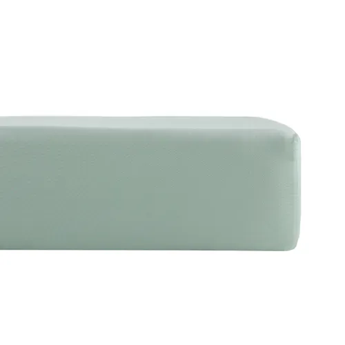 Drap housse sauge 140x190 cm DREAMEA PERCALE SAUGE