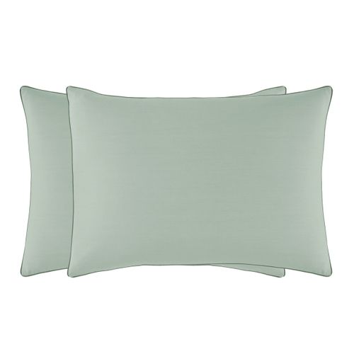 Housse de couette 260x240 cm DREAMEA PERCALE SAUGE