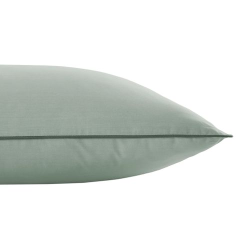 2 taies d'oreiller 50x70 cm DREAMEA PERCALE SAUGE