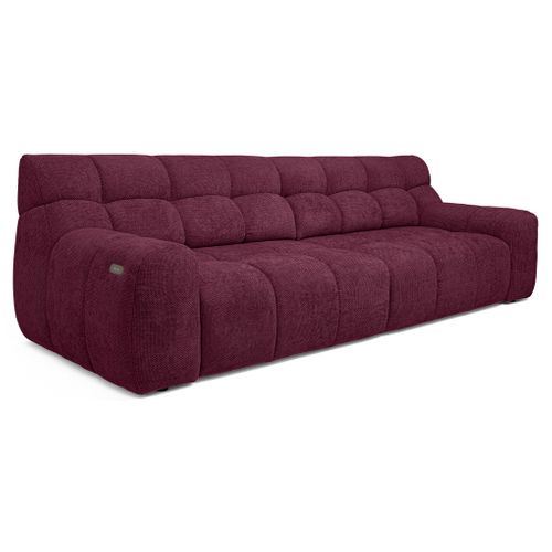 Canapé relax 4 places COCOON tissu bordeaux