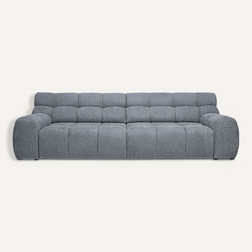 Canapé relax 4 places COCOON tissu gris vue de face
